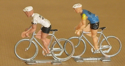 Cyclistes miniatures rétro vintage