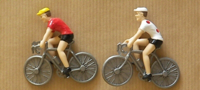 Cyclistes miniatures rétro vintage