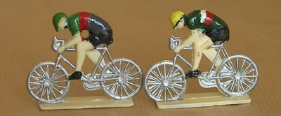 Cyclistes miniatures rétro vintage