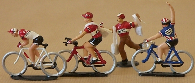 Cyclistes miniatures rétro vintage