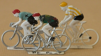 Cyclistes miniatures rétro vintage