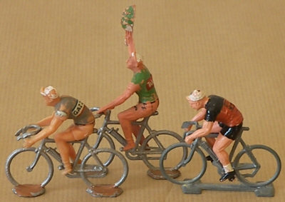Cyclistes miniatures rétro vintage