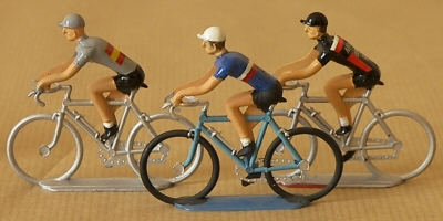 Cyclistes miniatures rétro vintage