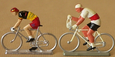 Cyclistes miniatures rétro vintage