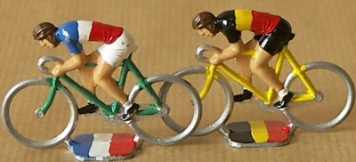 Cyclistes miniatures rétro vintage
