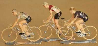 Cyclistes miniatures rétro vintage