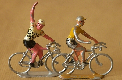 Cyclistes miniatures rétro vintage