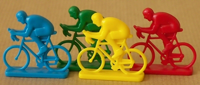 Cyclistes miniatures rétro vintage