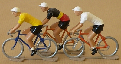 Cyclistes miniatures rétro vintage