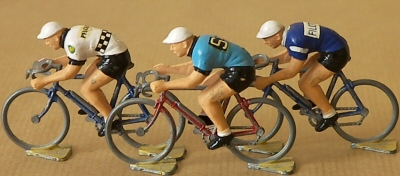 Cyclistes miniatures rétro vintage