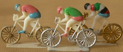 Cyclistes miniatures rétro vintage