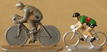Cyclistes miniatures rétro vintage