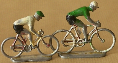 Cyclistes miniatures rétro vintage