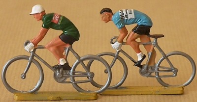 Cyclistes miniatures rétro vintage